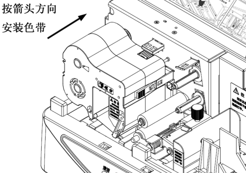 光纜標牌打印機怎么安裝色帶